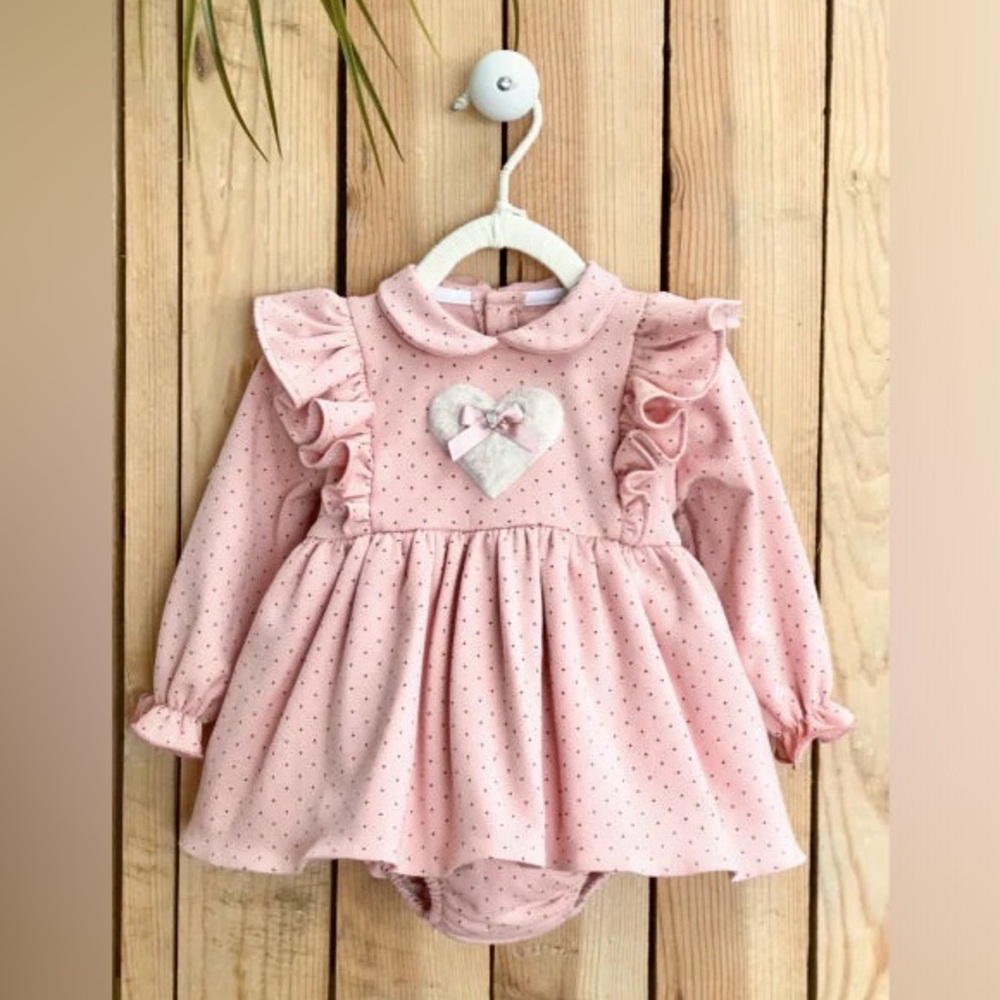 Pink Heart Dress Set